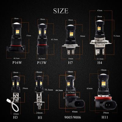 Fari antinebbia automobilistici di 16SMD LED