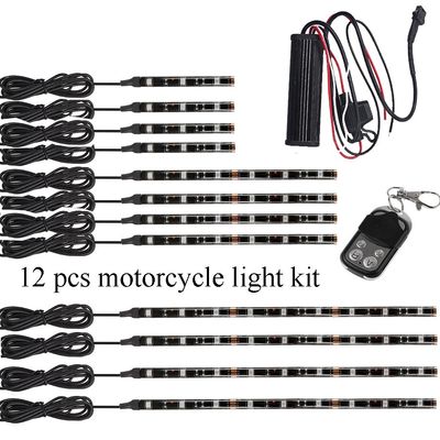 Corredi della luce del motociclo 12pcs 5050SMD Underglow per le automobili