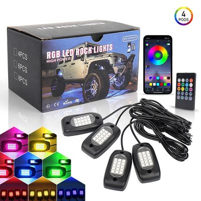 luci fuori strada di Underglow dell'automobile 12V 4x4, 4PCS LED Underglow per i camion