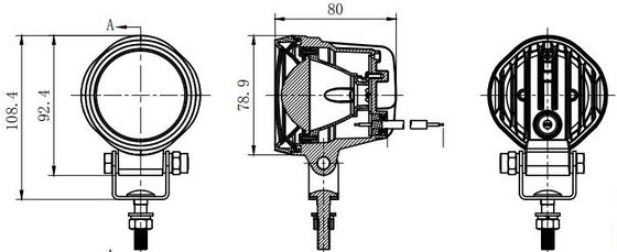 carrello elevatore leggero blu fuori strada IP67 di acciaio inossidabile 10W